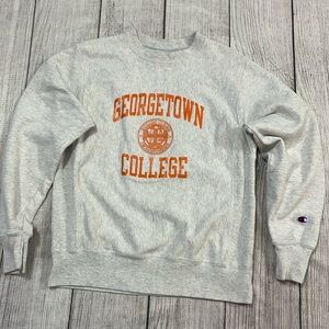 Georgetown College Champion Reverse Weave Crewneck Sweatshirt Size Small